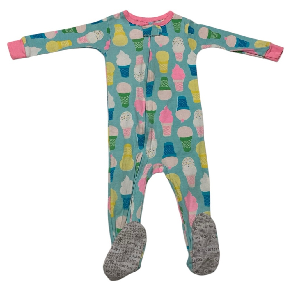 Carter’s Ice Cream Cones One Piece Cotton Footie Pajamas - 12 months